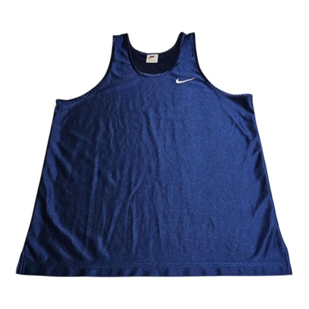 VTG Nike Tank Top Mens Large Blue Basketball Jersey Dazzle Center Swoosh 90s USA